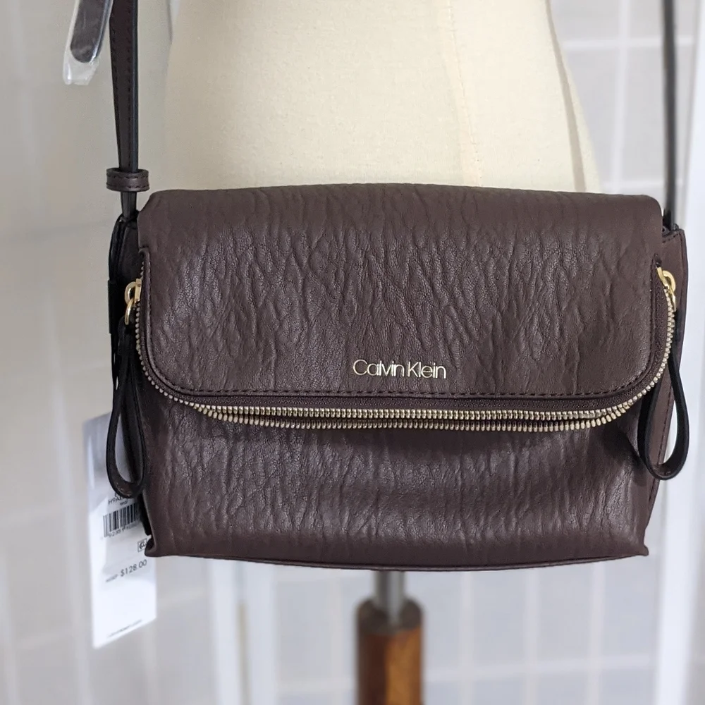 Calvin Klein brown cross body bag New - Picture 3 of 5